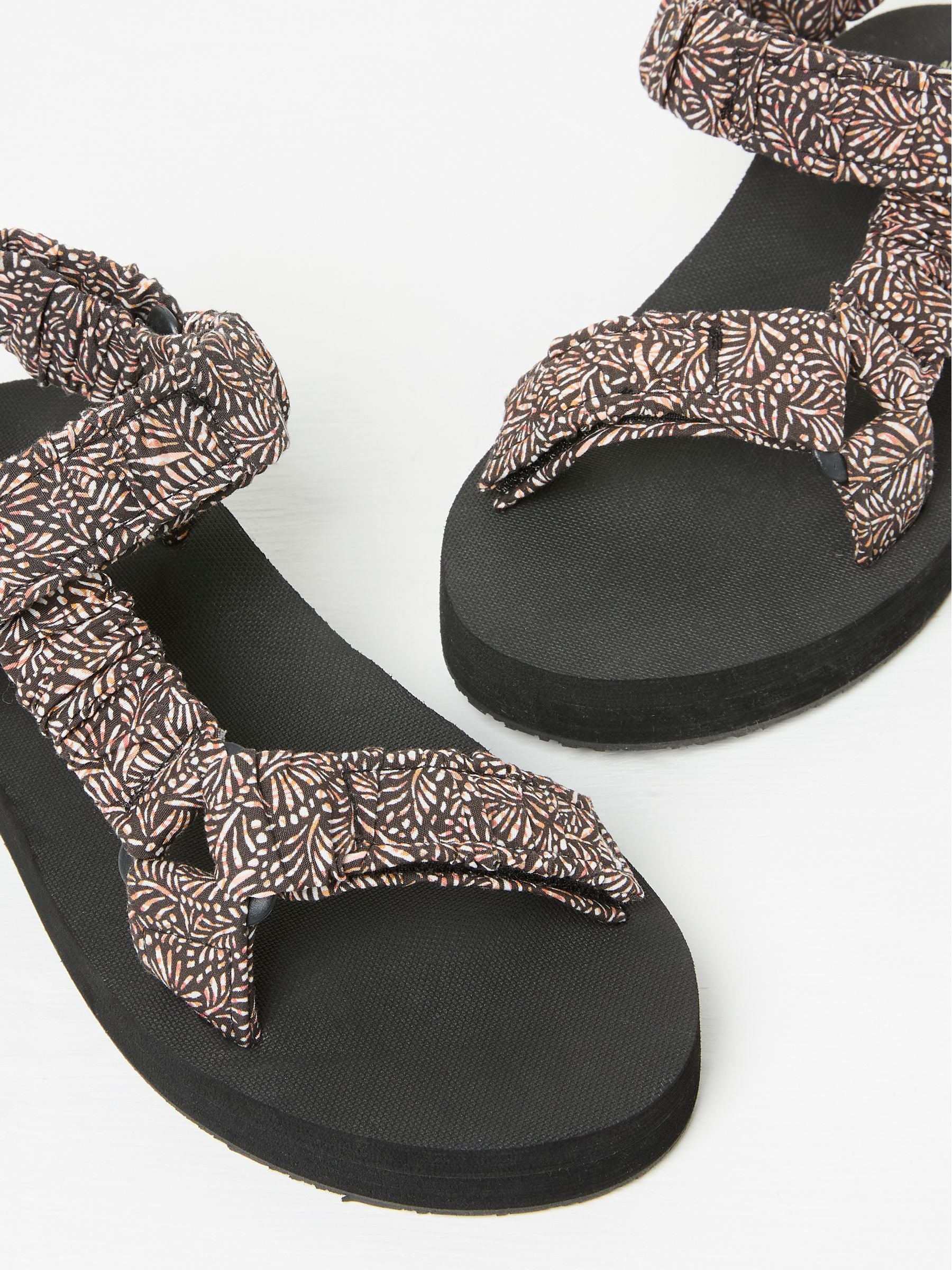 Black Ettie Walking Sandals