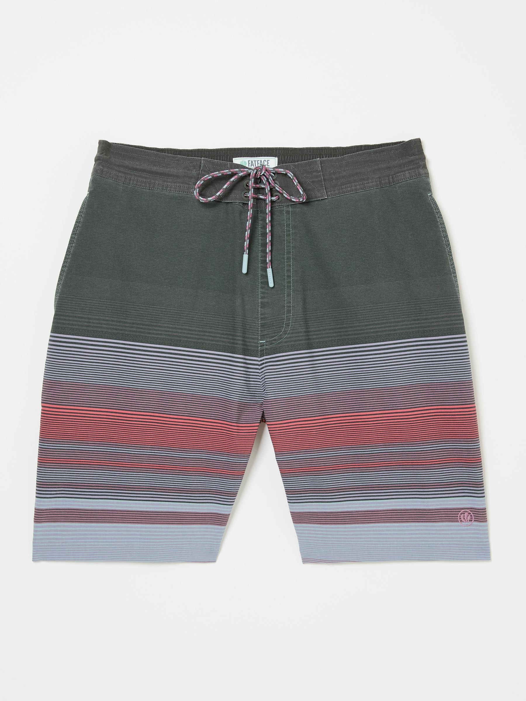 Camber Pink Blue Stripe Swim Shorts