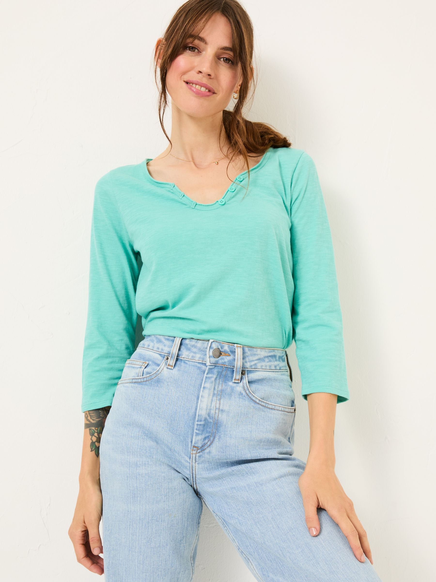 Porter Light Teal Green 100% Cotton T-Shirt