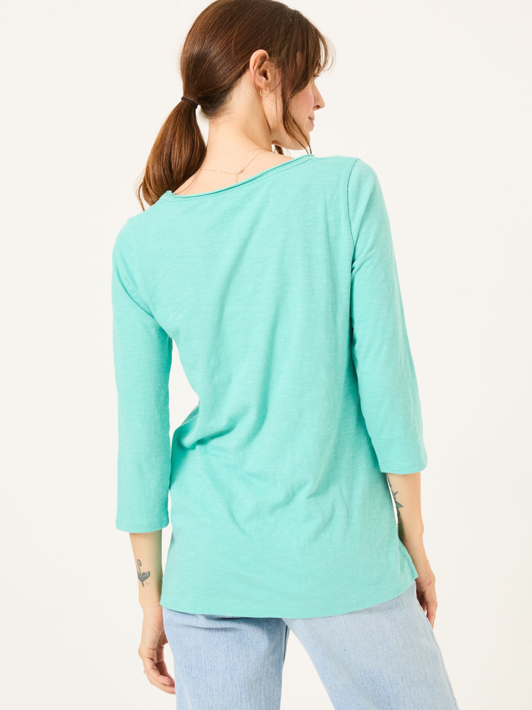 Porter Light Teal Green 100% Cotton T-Shirt