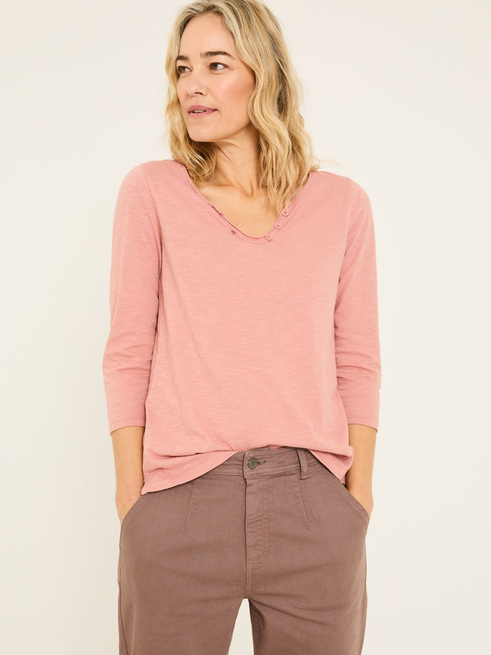 Porter Nude Pink 100% Cotton T-Shirt