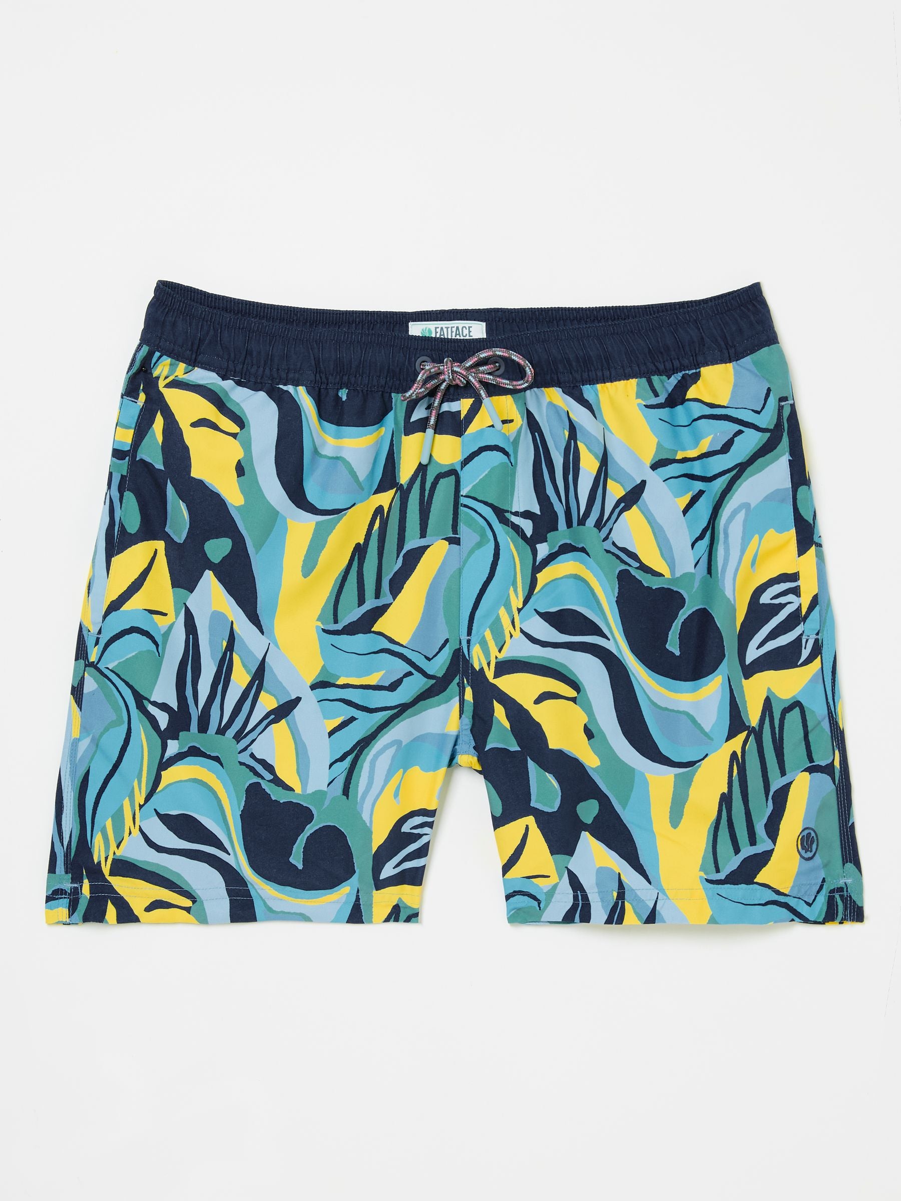 Trevose Blue Abstract Swim Shorts
