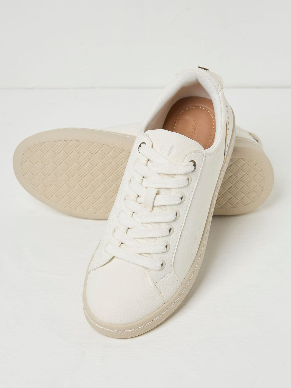 White Nora Lace Up Trainer