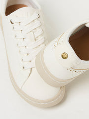 White Nora Lace Up Trainer