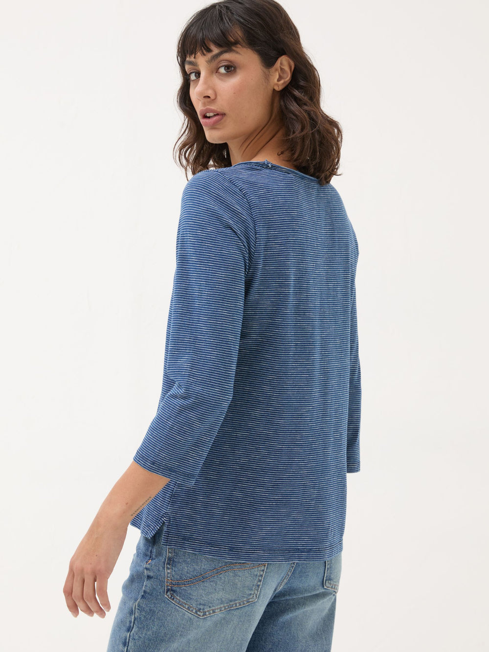 Porter Blue Stripe 100% Cotton T-Shirt