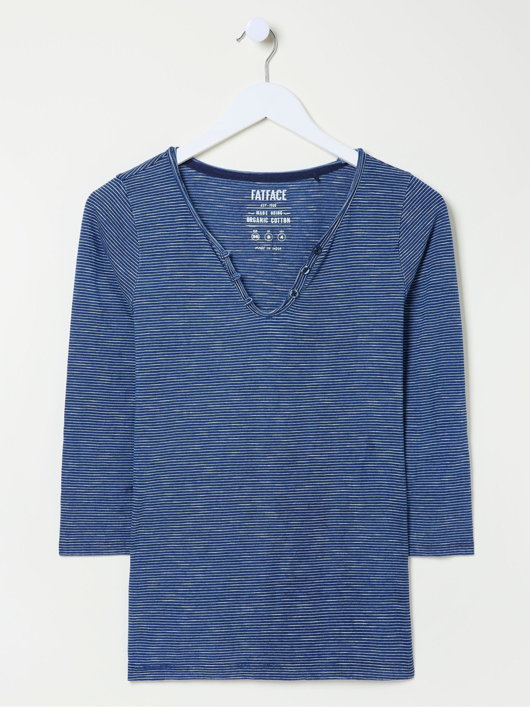 Porter Blue Stripe 100% Cotton T-Shirt