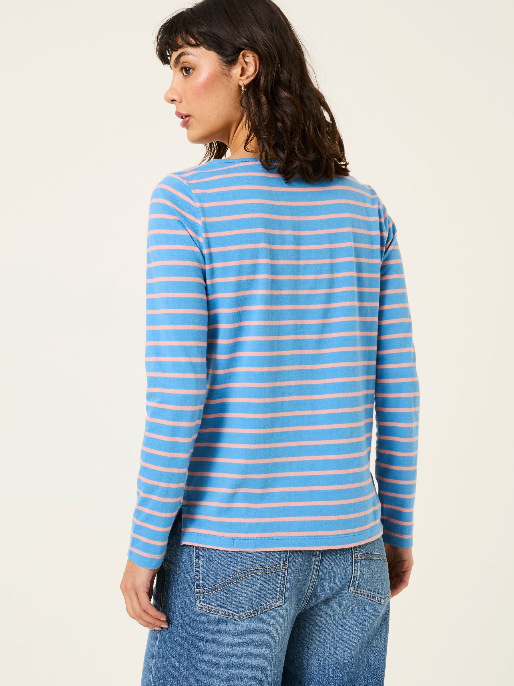Multi 100% Cotton Long Sleeve Summer Breton T-Shirt
