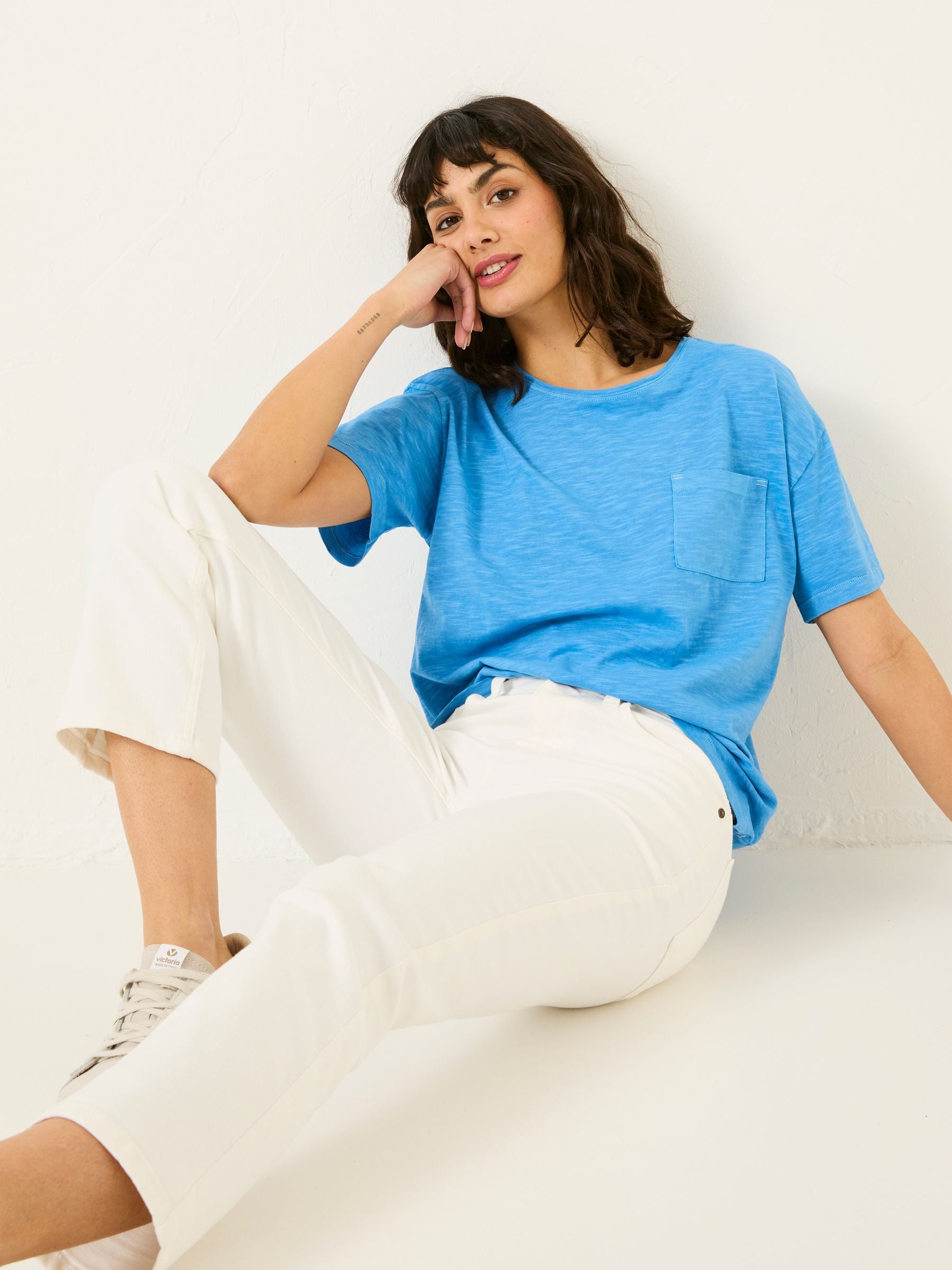 Sway White Cropped Jeans