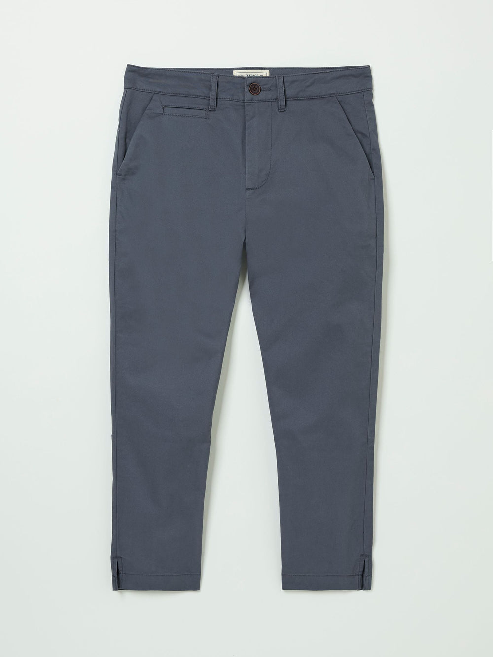 Farnham Charcoal Grey Cropped Chino Trousers