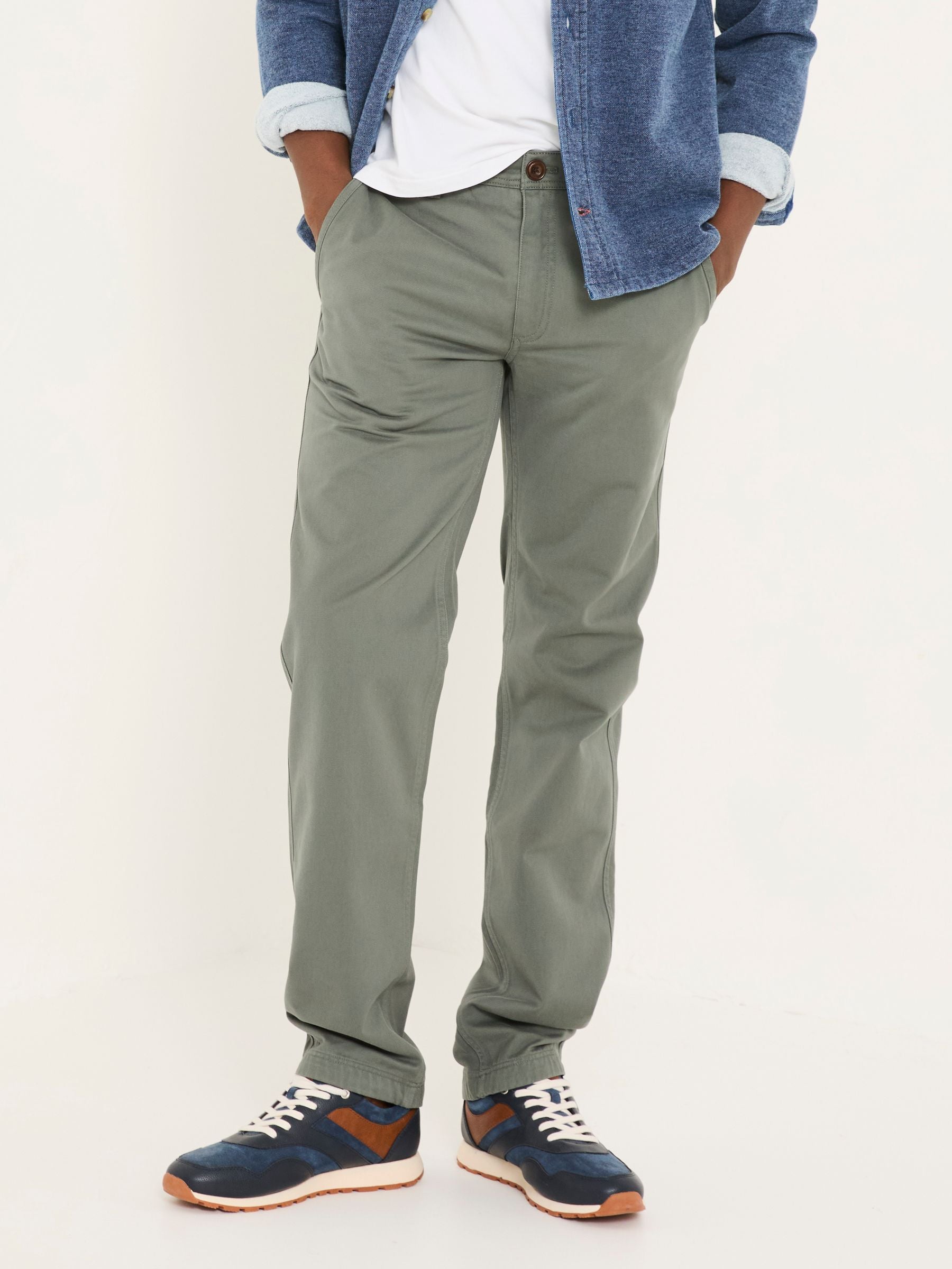 Dusky Green Modern Coastal Chinos