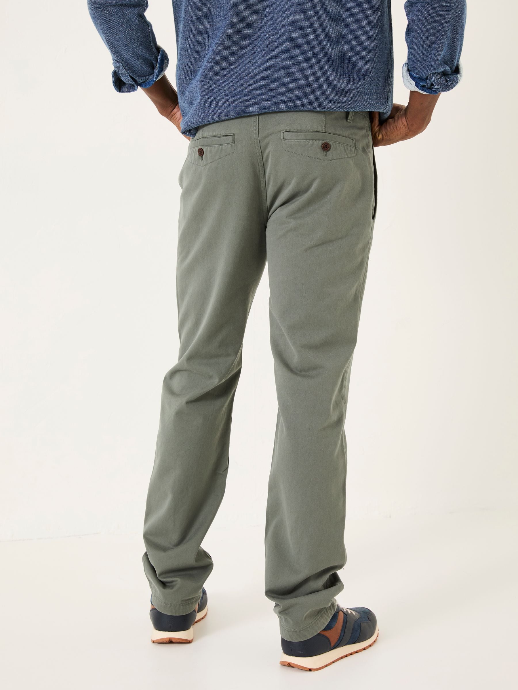 Dusky Green Modern Coastal Chinos