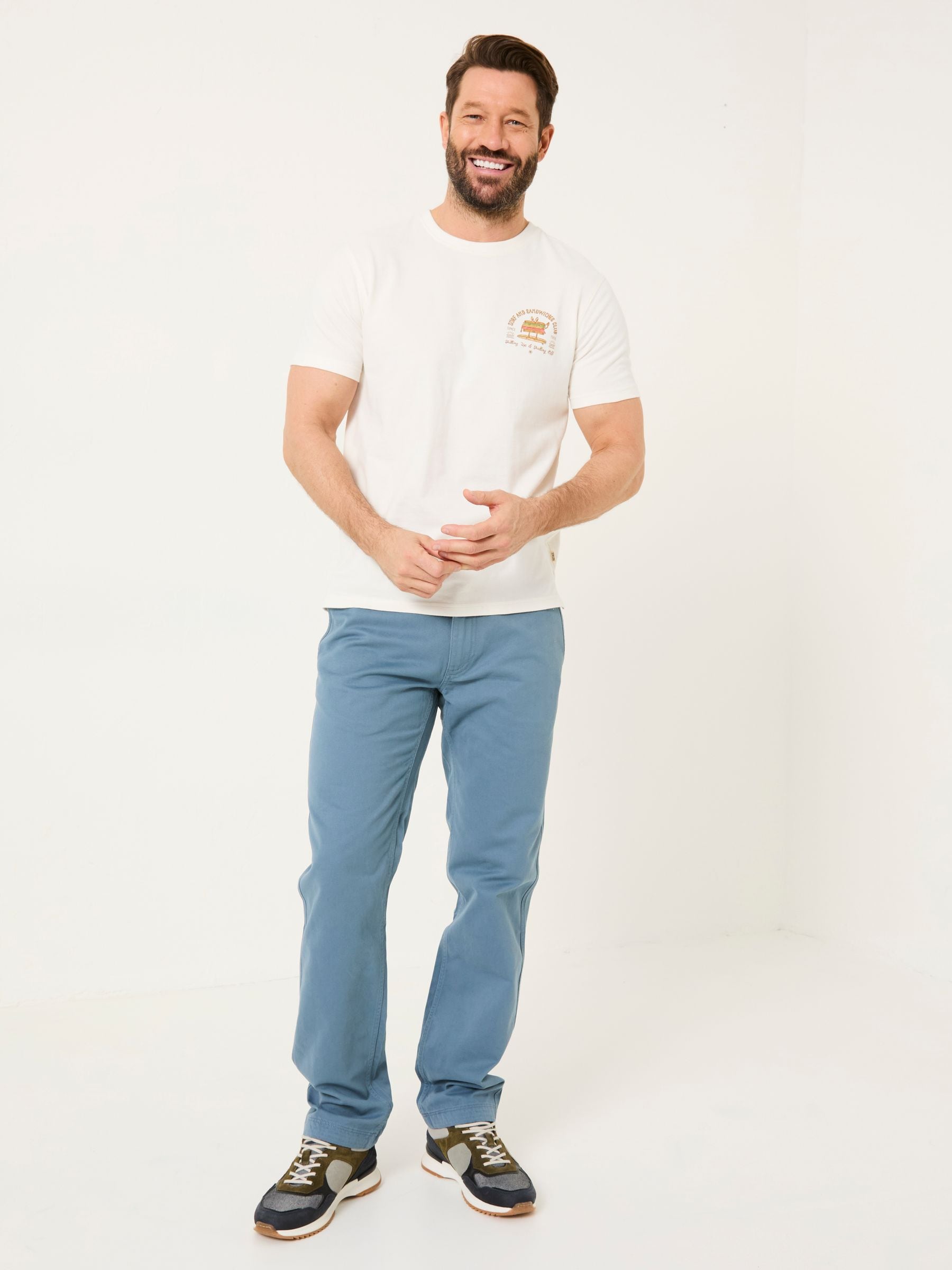 Blue Modern Coastal Chinos