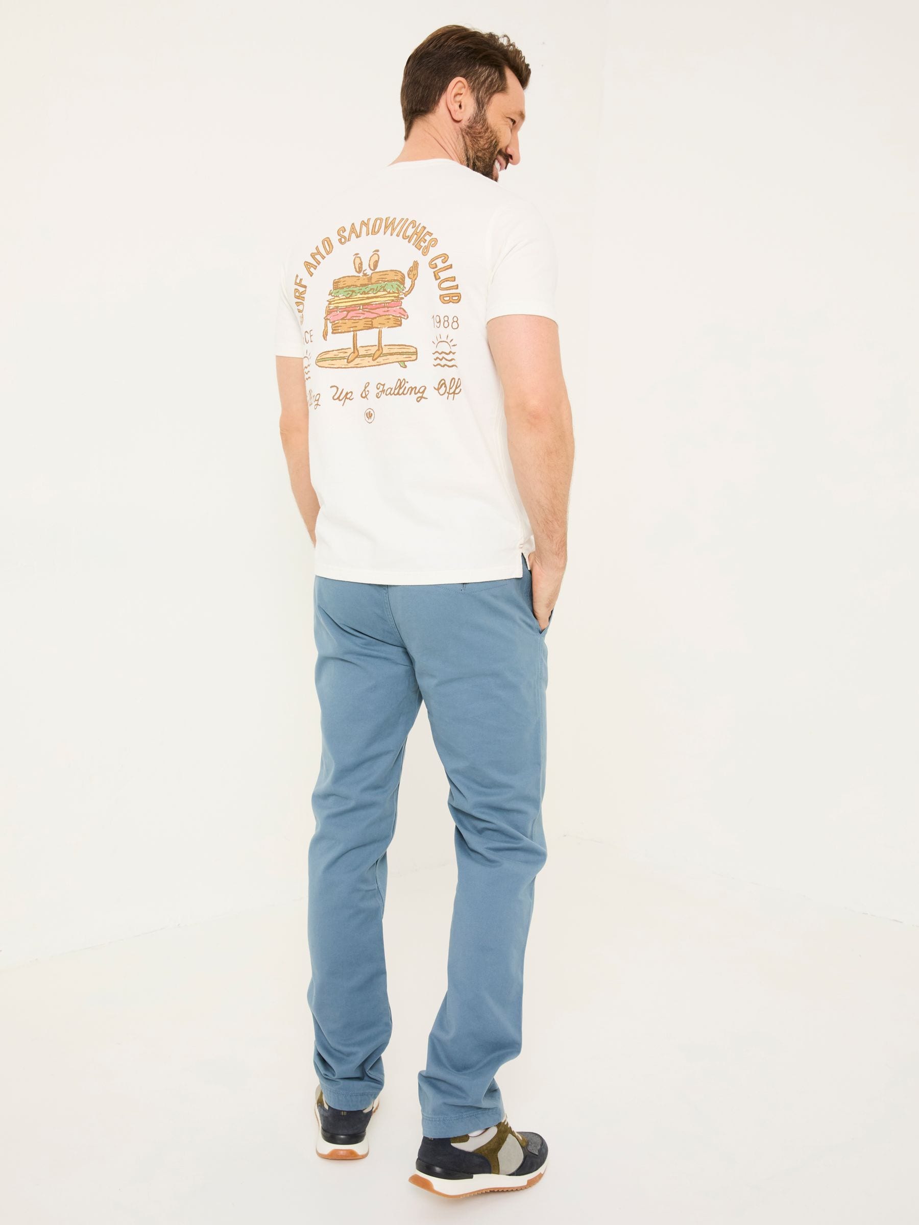 Blue Modern Coastal Chinos