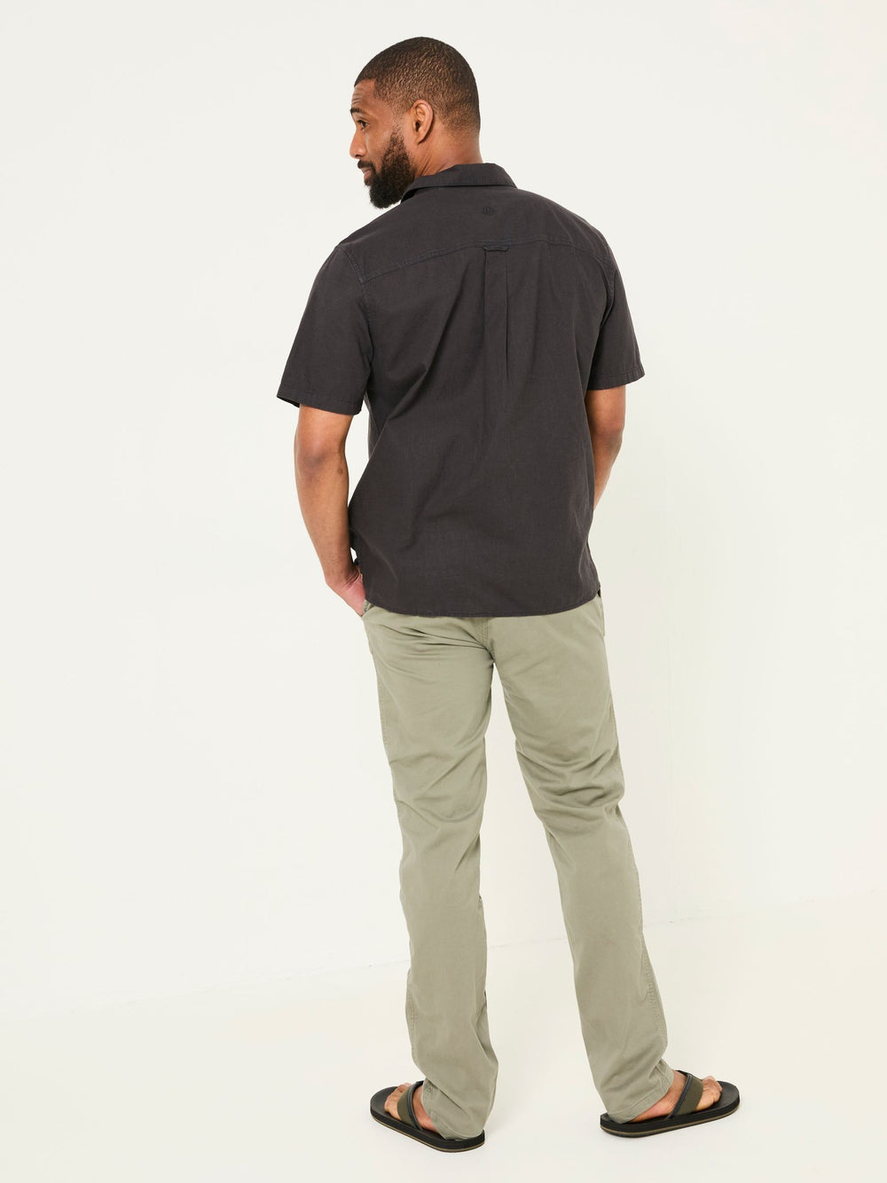 Heyshott Khaki Green Slim Chinos