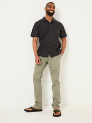 Heyshott Khaki Green Slim Chinos