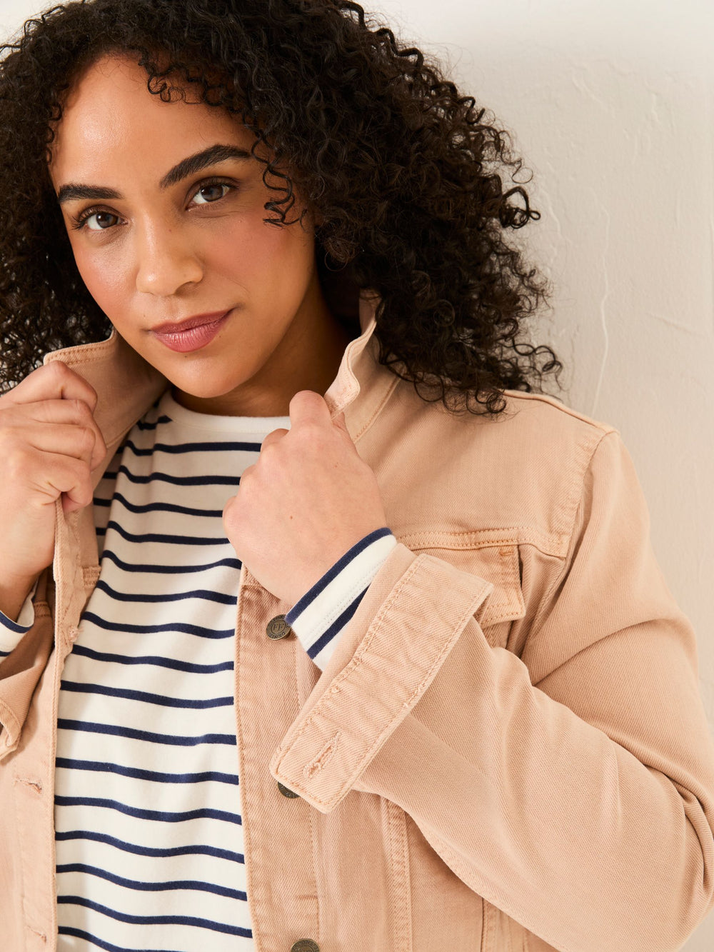 Tasha Light Pink Denim Jacket