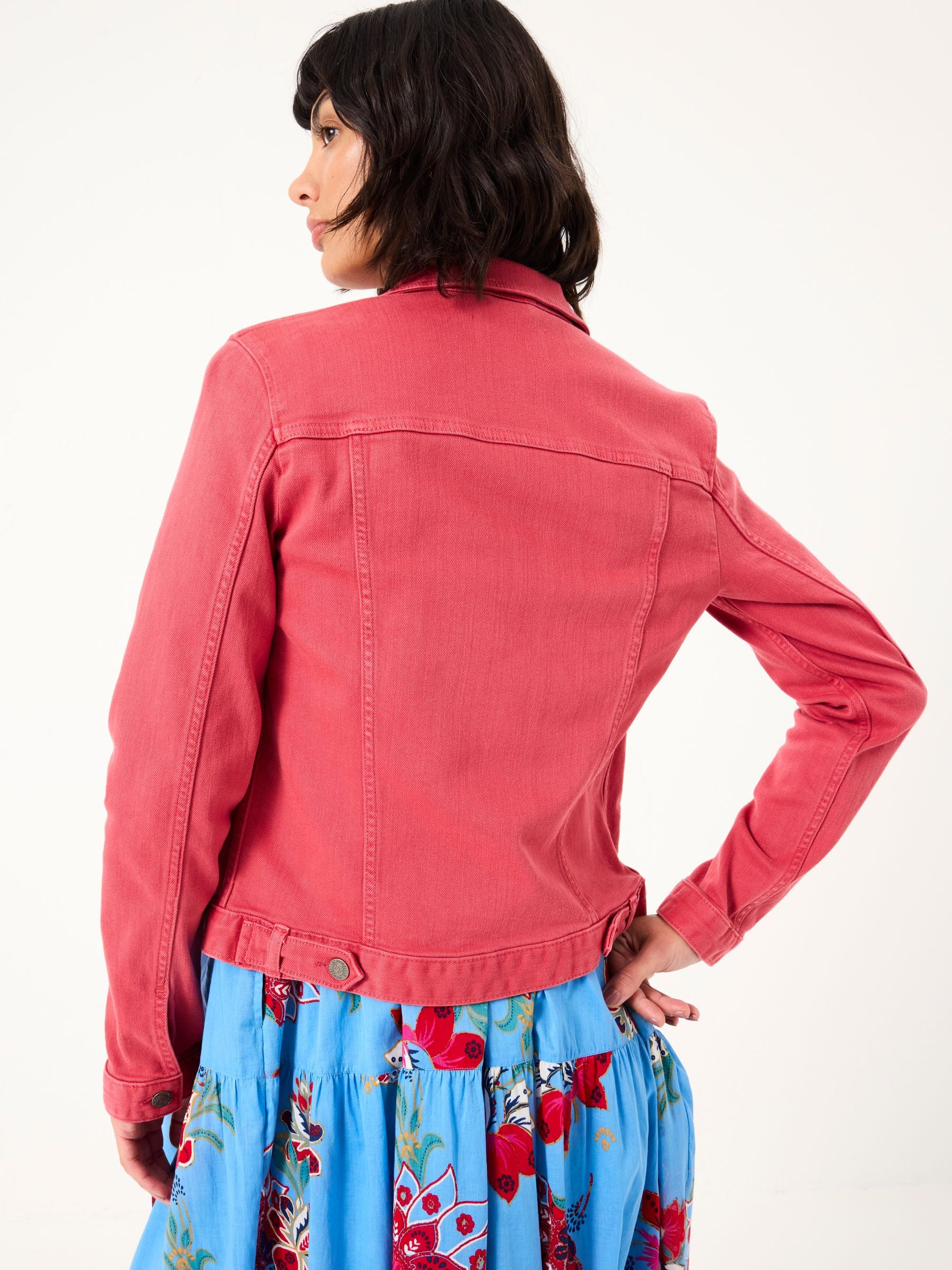 Tasha Vintage Red Denim Jacket