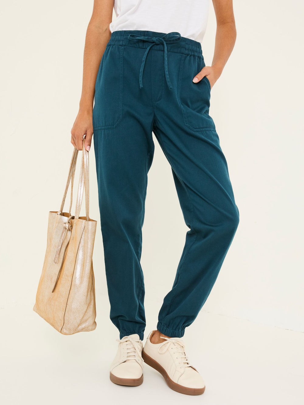 Lyme Teal Blue Cuffed Joggers