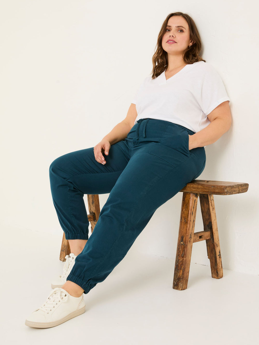 Lyme Teal Blue Cuffed Joggers