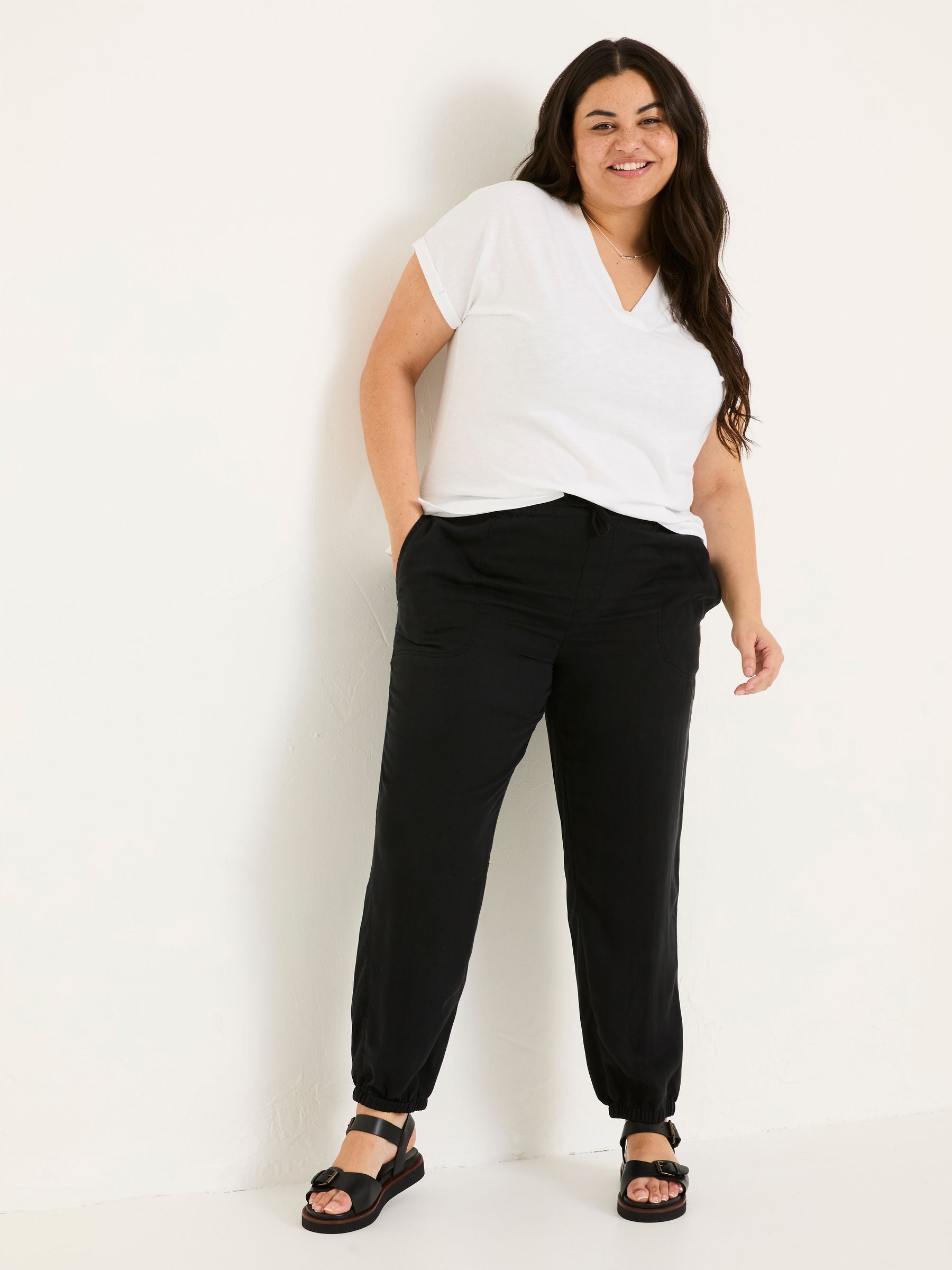 Lyme Black Cuffed Joggers