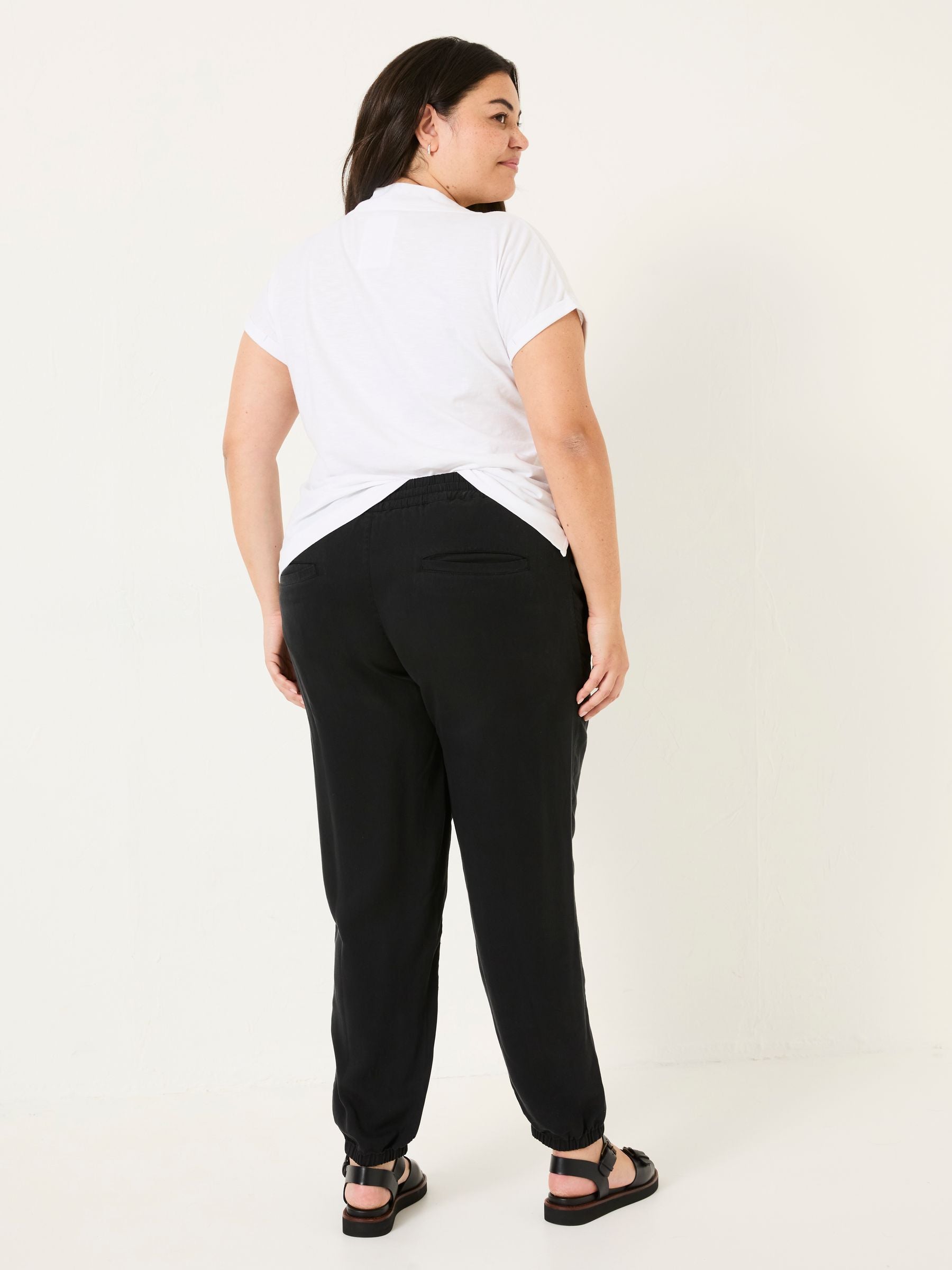 Lyme Black Cuffed Joggers