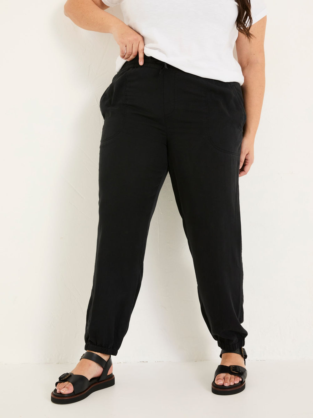 Lyme Black Cuffed Joggers