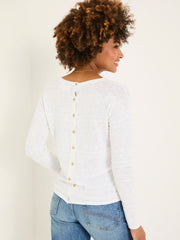 Isabelle White Knitted Jumper