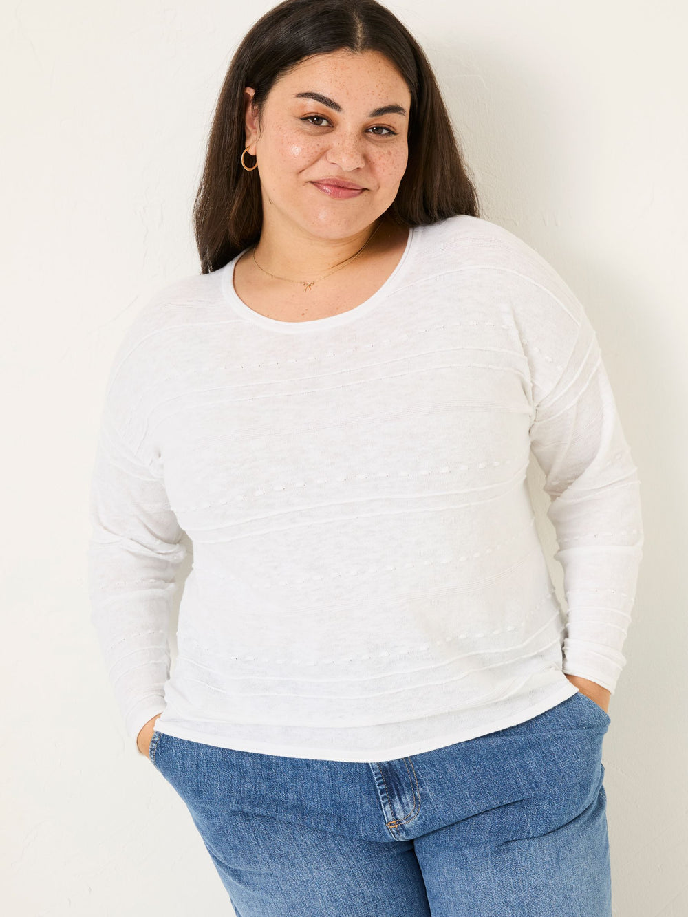 Isabelle White Knitted Jumper