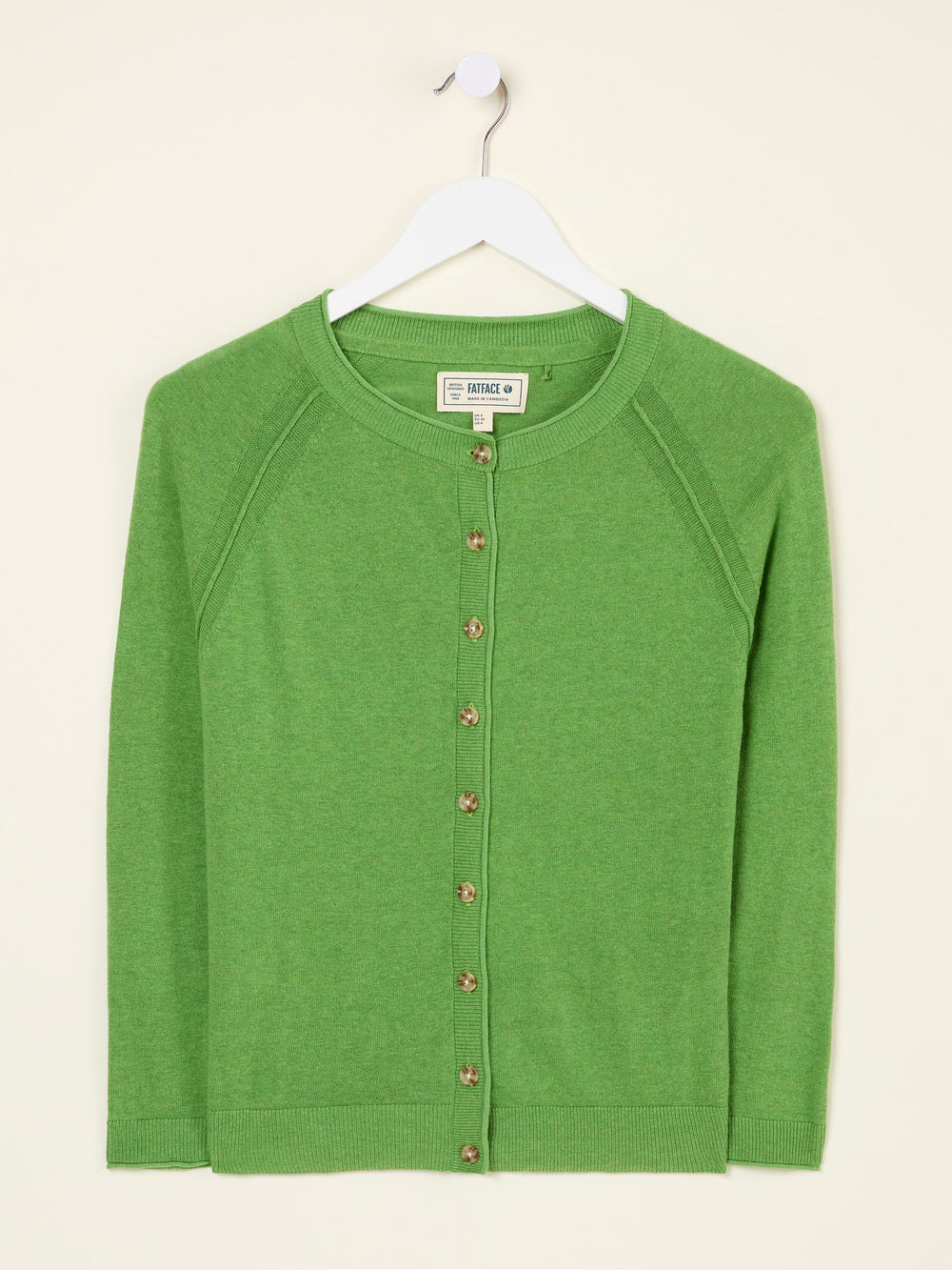 Rose Green Crew Neck Cardigan