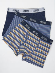 Navy Blue Stripe Classic Boxers 3 Pack