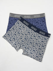 Grey & Blue Shark Classic Boxers 2 Pack