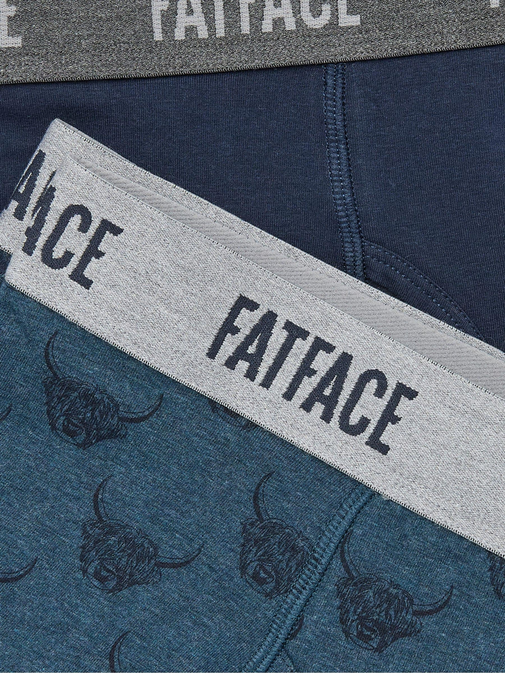 Teal Blue Cow Classic Boxers 2 Pack