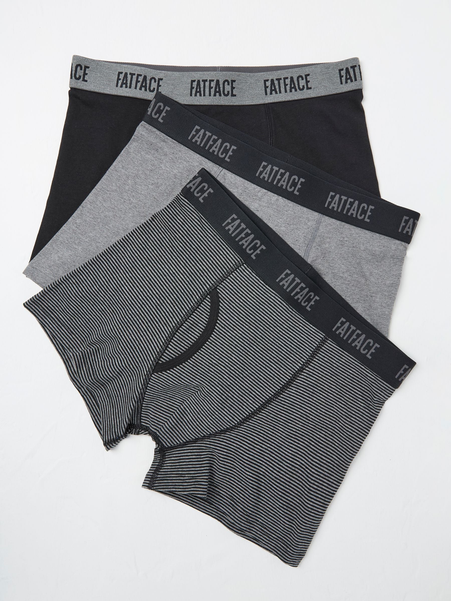 Black & Grey Classic Boxers 3 Pack