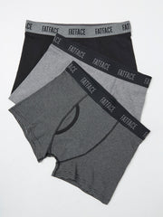 Black & Grey Classic Boxers 3 Pack