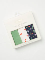 Navy/White/Green 3 Pack Knickers