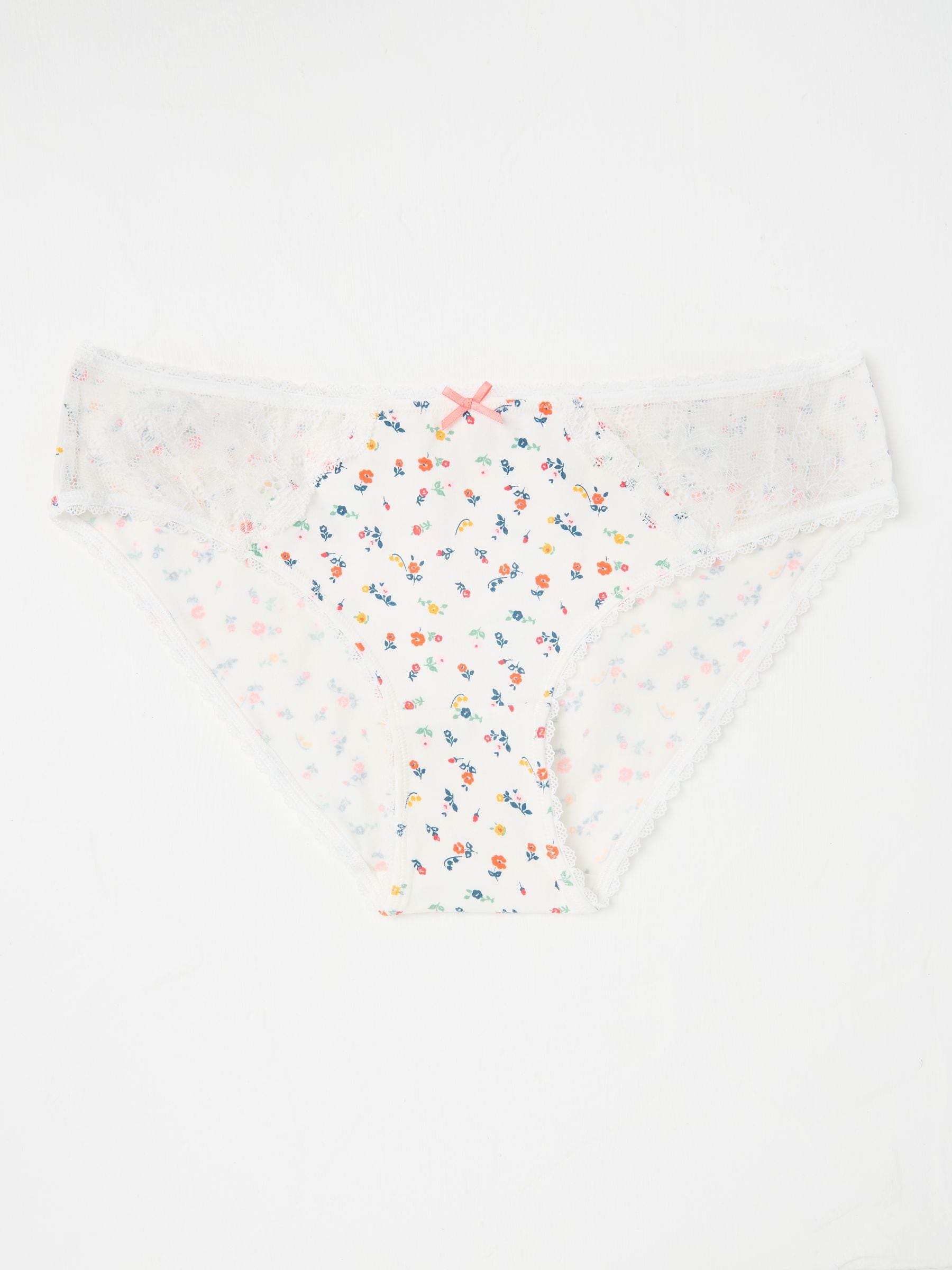 White Floral Mini Knickers
