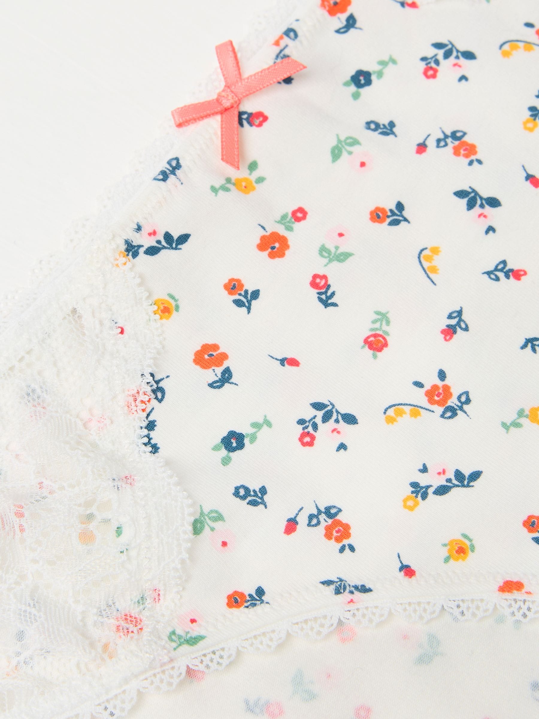 White Floral Mini Knickers