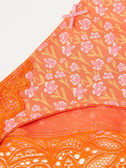 Orange Floral Cheeky Knickers