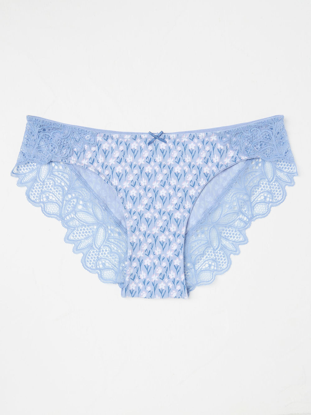 Light Blue Floral Cheeky Knickers
