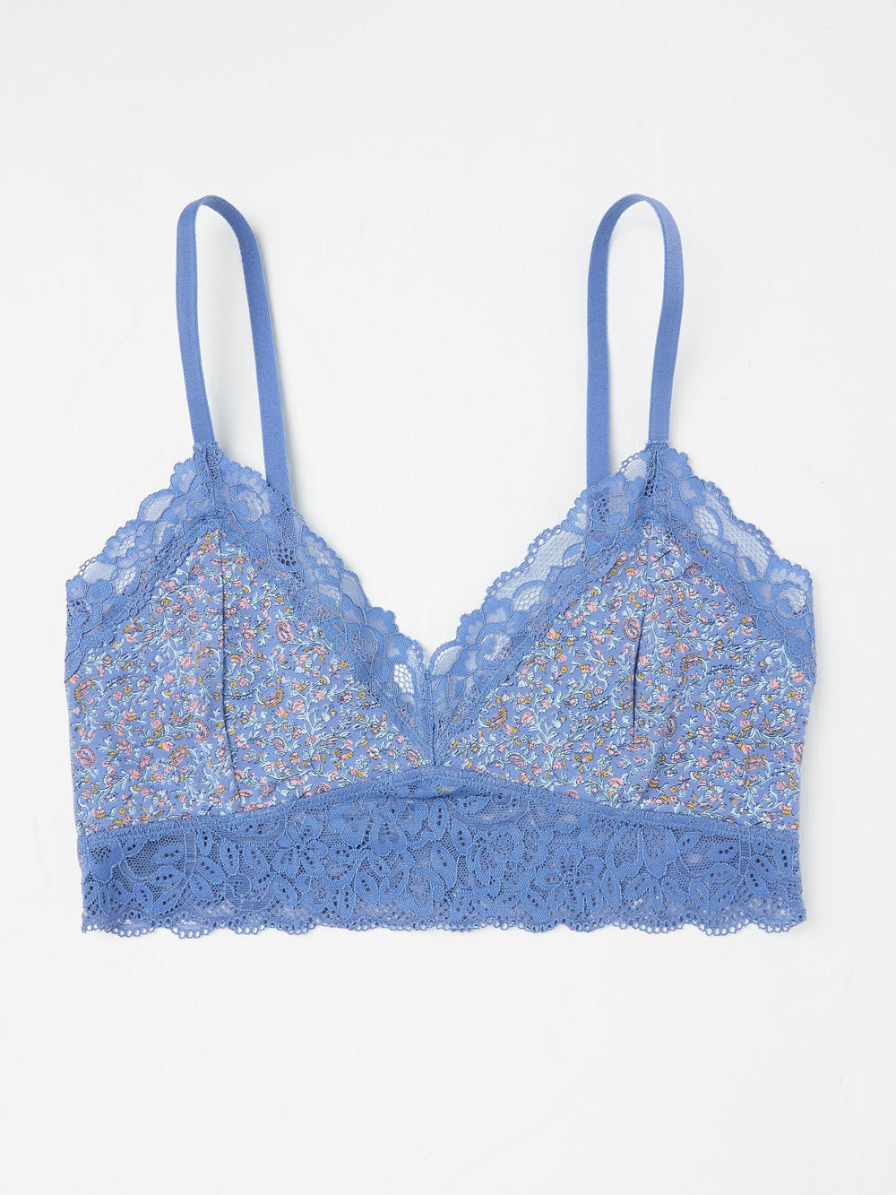 Blue Vine Floral Bralette