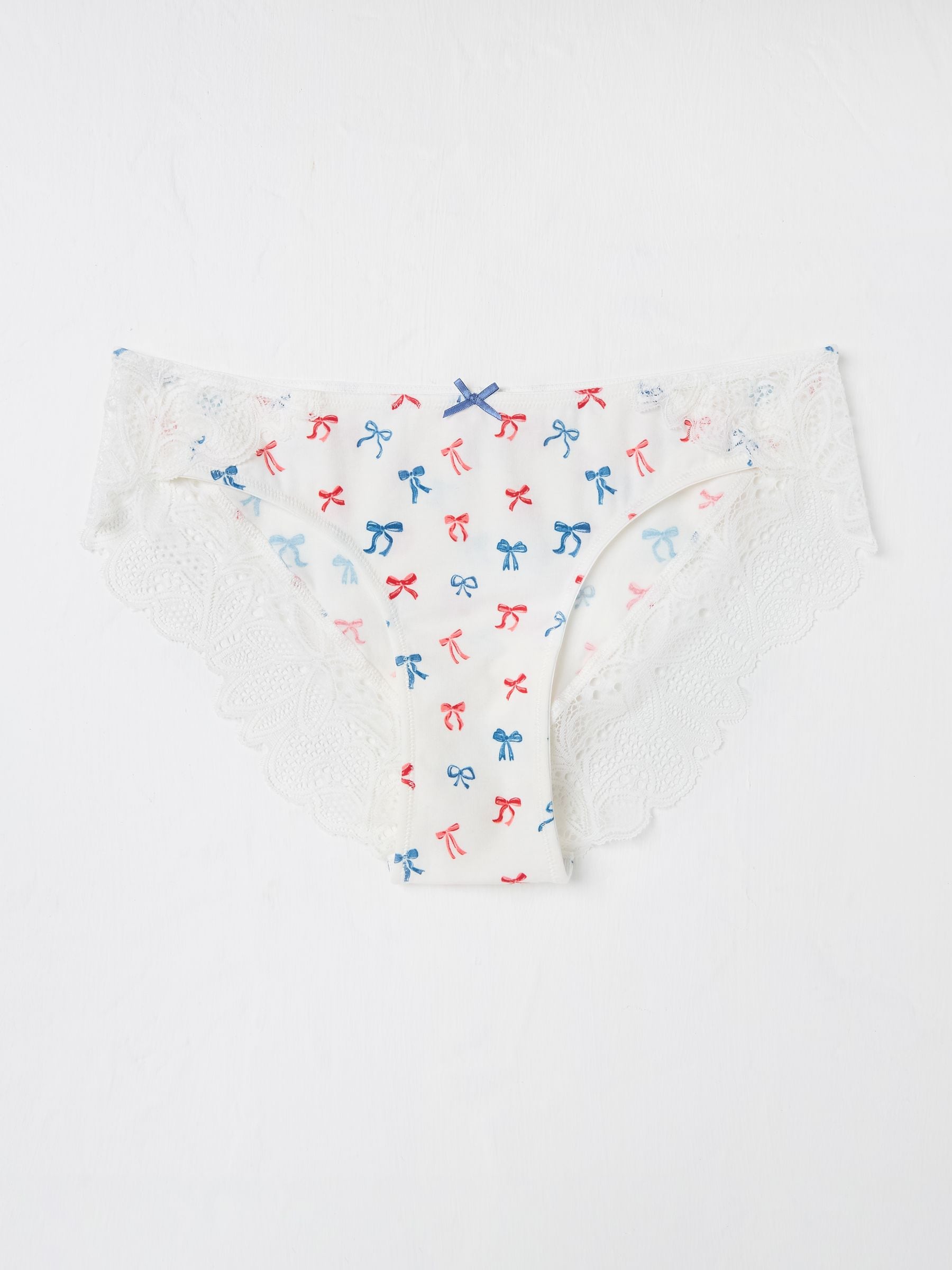 White Bow Cheeky Knickers