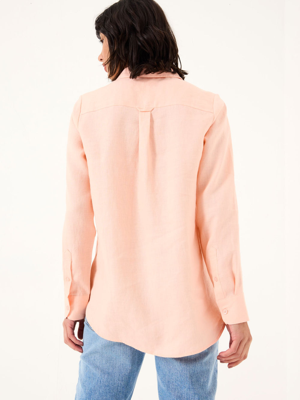 Coral Pink Olivia Linen Shirt