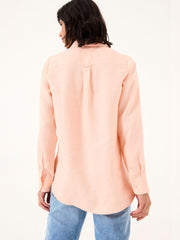 Coral Pink Olivia Linen Shirt