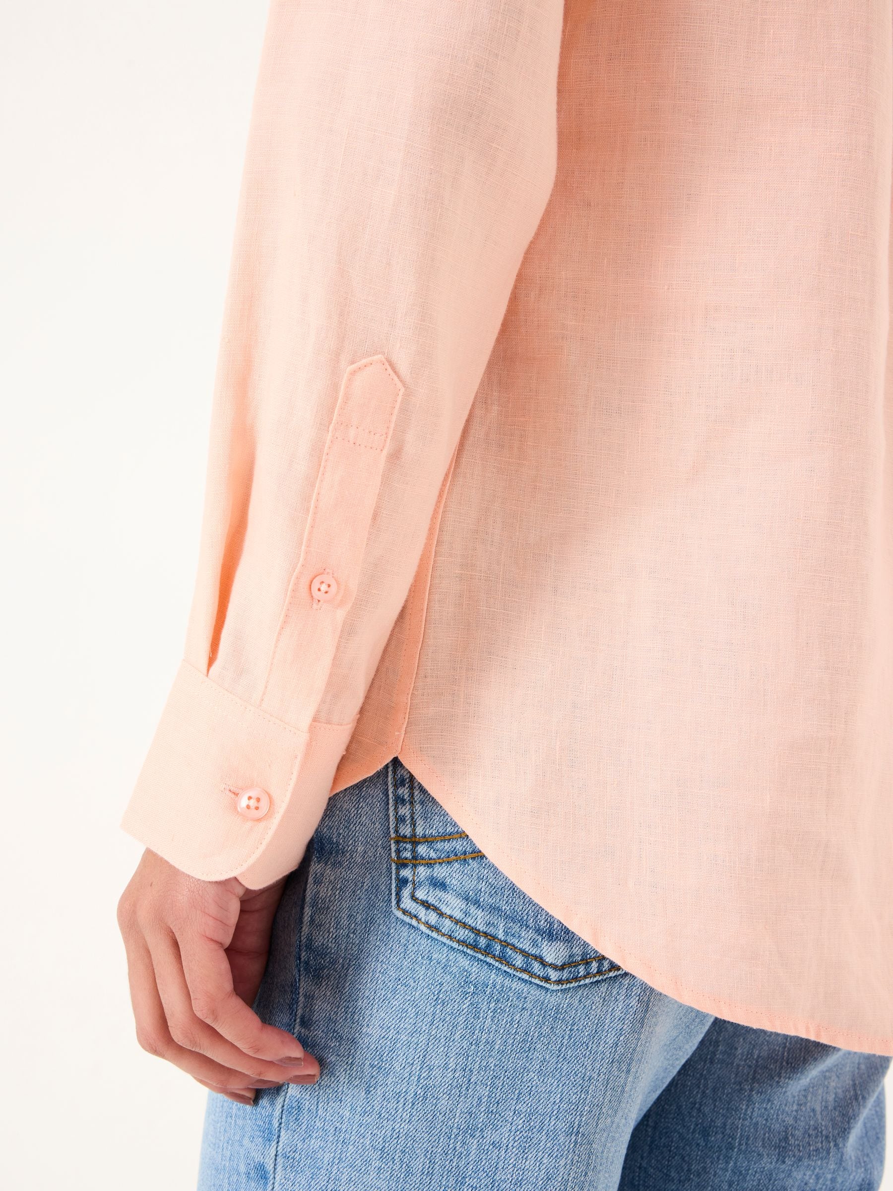 Coral Pink Olivia Linen Shirt