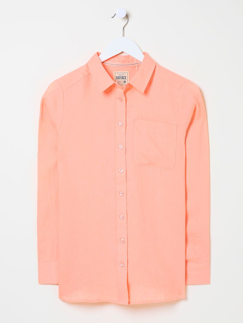 Coral Pink Olivia Linen Shirt