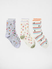 White 3 Pack of Socks in Mum Gift Box