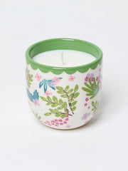 Green Multi Tiger Print Ceramic Candle