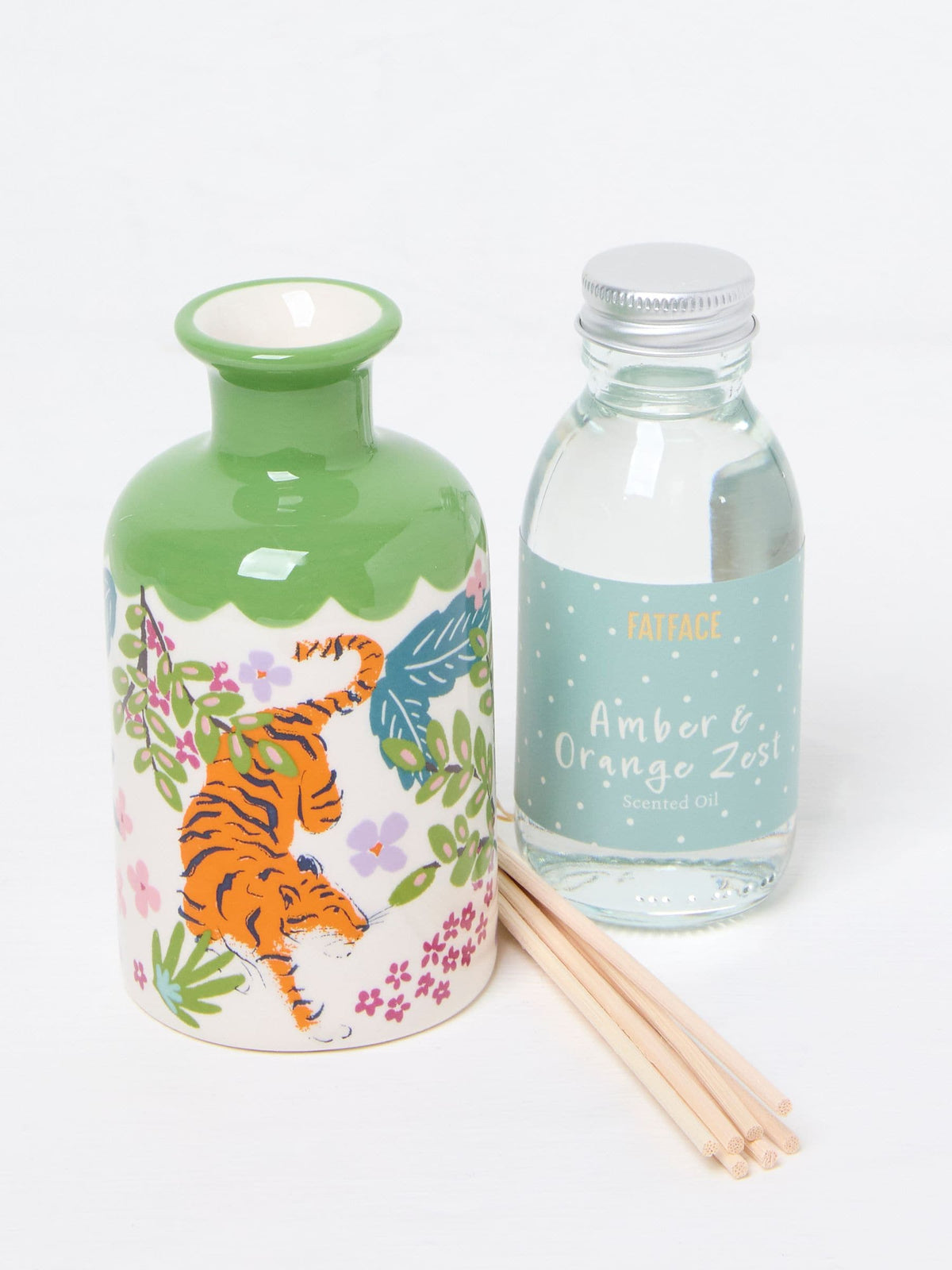 Green Multi Tiger Print Ceramic Diffuser