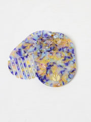Multi Colour Resin Compact Mirror with Comb