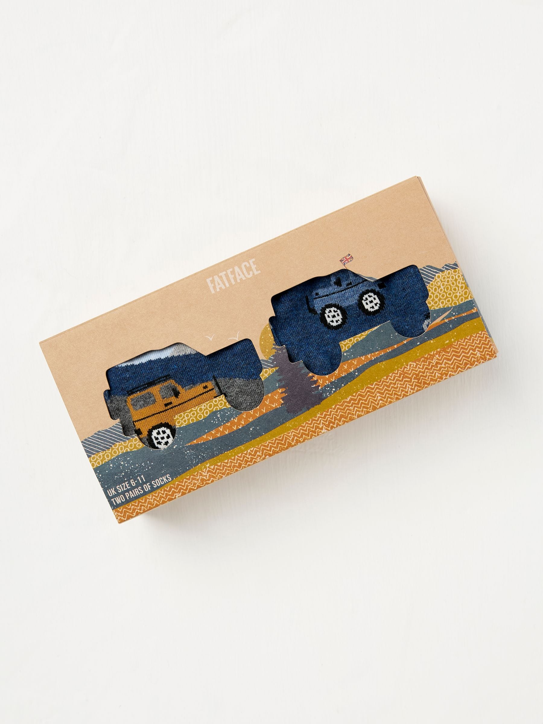 Blue 2 Pairs of Off Roader Socks in a Box